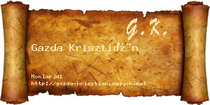 Gazda Krisztián névjegykártya