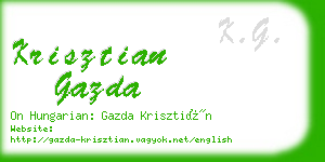 krisztian gazda business card